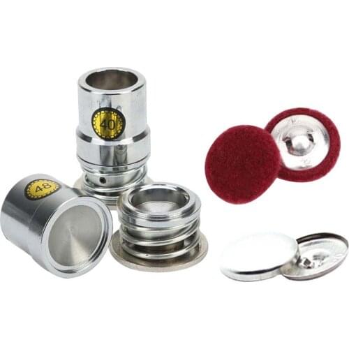 500Set/lot #16-60 13sizes Round Fabric Aluminum Covered Cloth Button W/1 Tool Metal Bread Shape For Handmade DIY Free Shipping