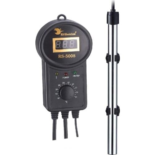 Aquarium LED digital display Electronic automatic constant temperature heating rod Aquarium stainless steel heating rod 300W