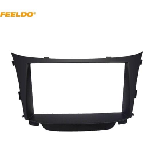 FEELDO Car 2Din Radio Face Fascia Frame For Hyundai i-30 2011 Stereo DVD GPS NAV Dashboard Panel Frame Installation Kit