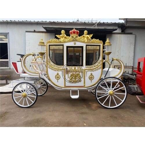 Royal Electric Vehicle Luxury Horse Carriage Carts New Style Wedding Horse Drawn Carriage Trailer for Sale