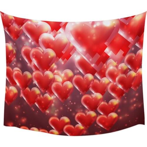 Love Balloon Gradient Wall Tapestry Home Wall Decor Bedroom Tapestry Wall Hanging Yoga Mat Picnic Mat