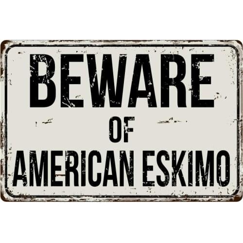 Dachshunds&Eskimo dog Metal Plates Posters Vintage Decoration Tin Sign Cartoon Posters on the Wall Stickers Farmhouse Decor Home