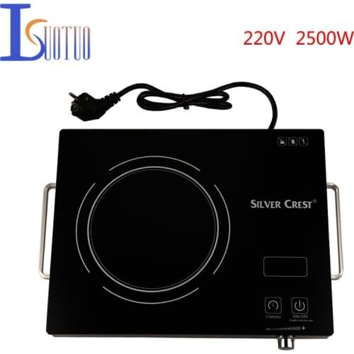 AK-D220 Touch Control Waterproof Multifunctional Electric Ceramic Heater Portable Cooktop Countertop Burner 2500W 220V