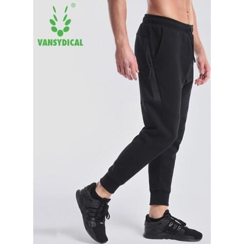 Men Breathable Running Pants Elastic Drawstring Fitness Gym Trousers Vansydical Workout Training Sweat Pants