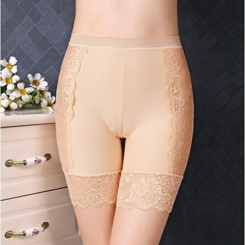 Anti Chafing Underwear Women Soft Safety Short Pants Women Plus Size Panties Seamless Female Sexy Lace Boxers