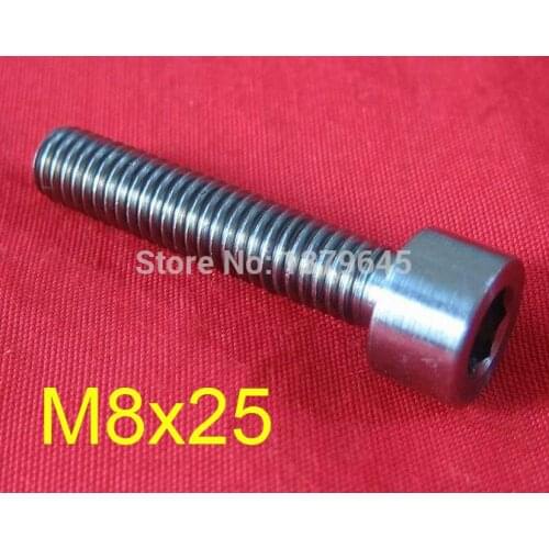New 20pcs GR2 Titanium Ti Bolt M8 25 M8*25 M8x25 Hexagon Socket Cap Screw Allen Head