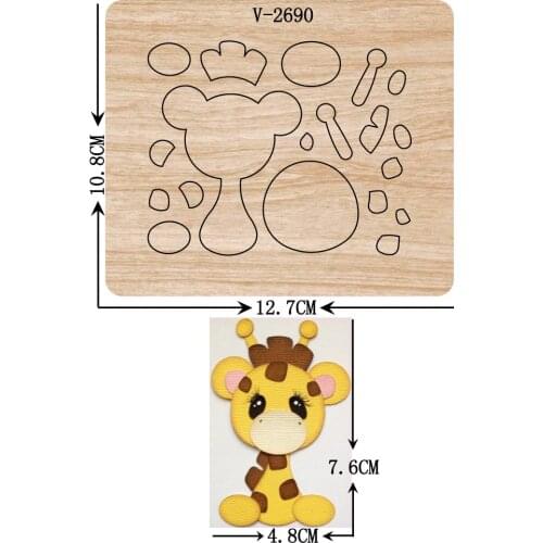 New giraffe wooden dies cutting dies for scrapbooking Multiple sizes V-2690