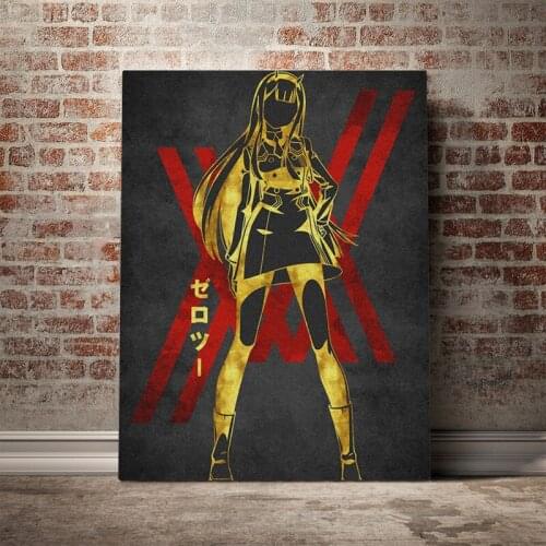 Zero Two Darling in the Fr poster Canvas Wall Art Decoration prints for living Kid Children room Home bedroom decor Painting