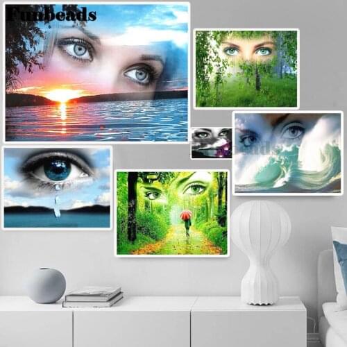 Full Square Diamond Painting Face Rhinestones 5d Embroidery Scenery Handmade Home Decor Cross Stitch Diamond Art Diy Gift FF4207