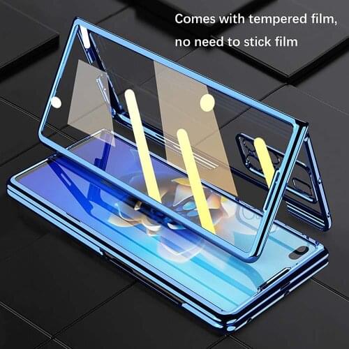 360° Fully Protective Case Ultra Slim Phone Cover Shell for Huawei Matex2 Phone Tempered Film Anti-Scratch Bumper Protector