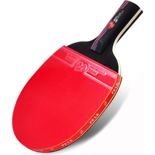 Professional Carbon Fiber Table Tennis Racket Blade Rubber With Double Face Pimples-in Ping Pong Rackets High-quality With Bag