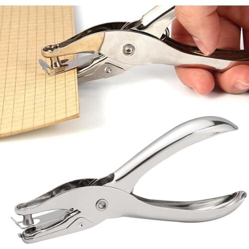 Hand Punches Scrapbooking Puncher 6MM Metal Single Hole Silver DIY Round Shape Holes School Office Supplies