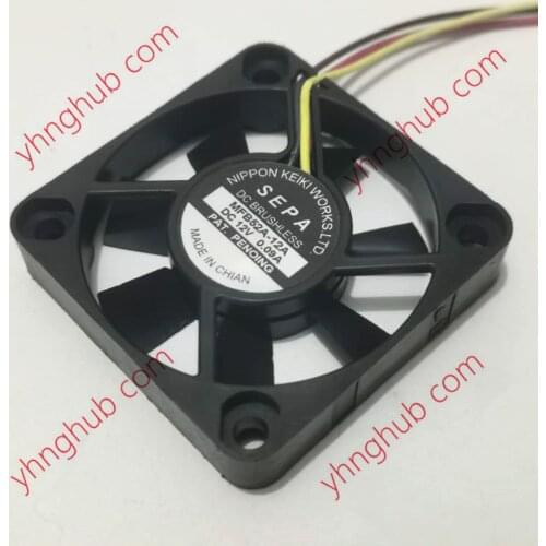 SEPA MFB52A-12A DC 12V 0.09A 50x50x10mm 3-wire Server Cooling Fan