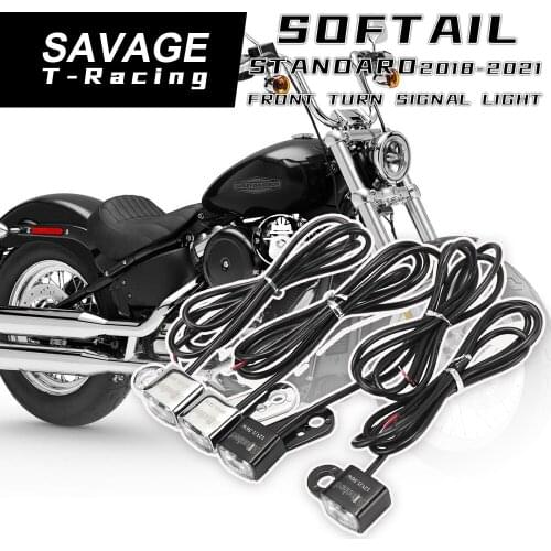 Front Turn Signal Light For Softail Standard Street Bob Slim Fat Boy Low Rider S Motorcycle Accessories 12V Mini Indicator Lamp