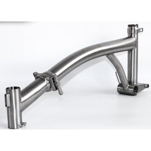 Titanium Bike Frame for Brompton Folding Bicycle 16" Inch Lightweight CNC Parts TI3AL2.5V Titanium original Size
