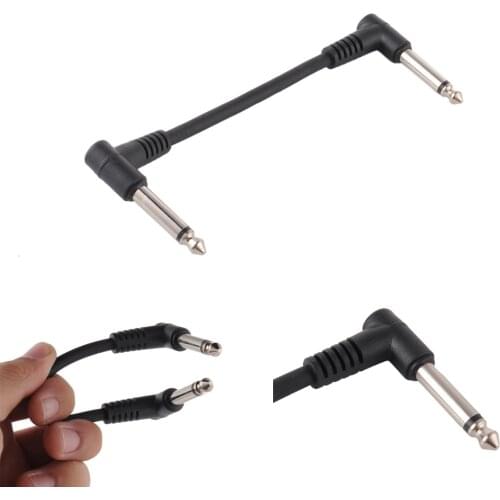 Universal 15CM Guitar Effect Pedal Cables Double Elbow Connecting Line Wire Guitar Effects Adapter For Guitar Accessories