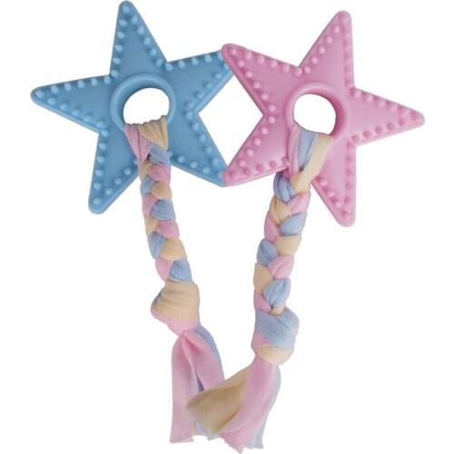 1pcs New Pet Dog Toy Interactive Rubber Pet Dog Cat Puppy Chew Toys Star Shape Teeth Chew Toys Tooth Cleaning Dog Toys