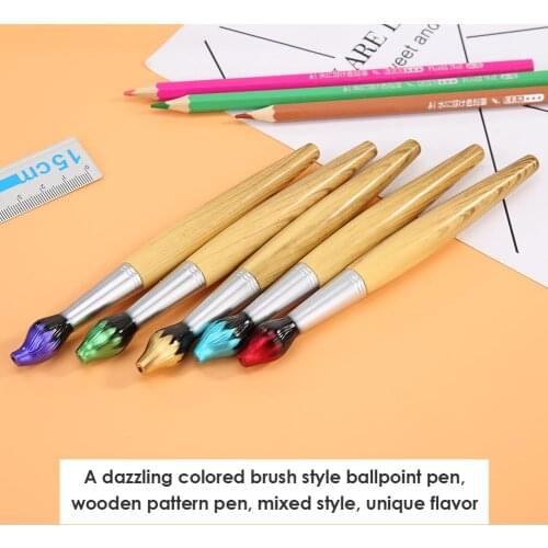 1pc Novelty Brush Shape Ballpoint Pen Kids Writing Drawing School Supply Gift Creative Stylus Stationery Office School Pen