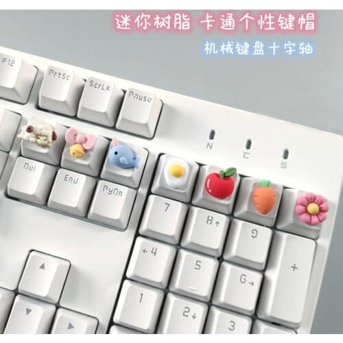 1pc Personality Cartoon Key Cap Creativity DIY Resin Key Cap For Cherry MX Mechanical Keyboard Key Cap mini cute