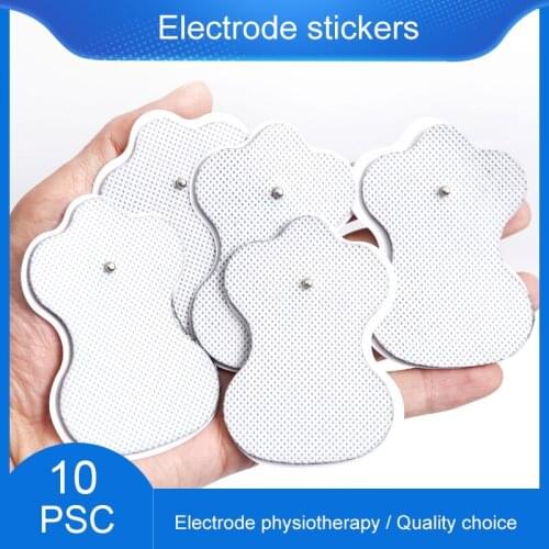 10pcs Non-woven Self Adhesive Sticker 3.5mm Snap Electrode Pads for Tens Therapy EMS Unit Electrical Muscle Stimulator