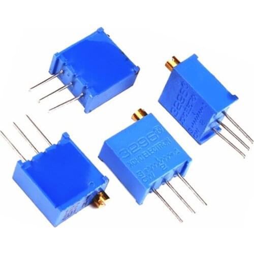 10pcs 3296W 3296 50 100 200 500 ohm 1K 2K 5K 10K 20K 50K 100K 200K 500K 1M ohm 103 100R 200R 500R Trimpot Trimmer Potentiometer