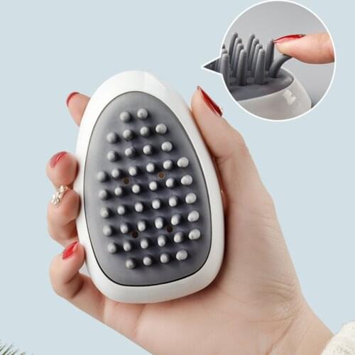 2021 Head Hair Washing Silicone Comb Body Massager Shampoo Scalp Massage Brush Body Shower Brush Bath Spa Slimming Massage Brush