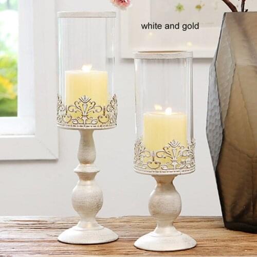 3 size Modern iron metal candlestick pillar candle stand candle holder metalcrafts for home party wedding Christmas decoration