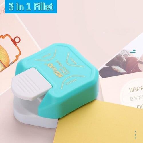 3-in-1 Corner Rounder Punch R4/r7/r10mm Round Corner Trimmer Cutter For Card Photo Paper Laminating Pouches Office Use