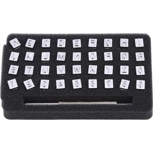 36 Pcs/Set 6.5mm English Letter Alphabet Numbers Stamping Punch Set Metal Leather Tool Leather Craft Alphabet Stamps DIY Tools