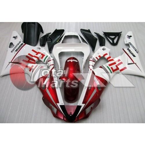 4Gifts New ABS Whole Motorcycle Fairings kit Fit for YZF-R1 R1 2000 2001 fairing 00 01 Custom Free red FIAT