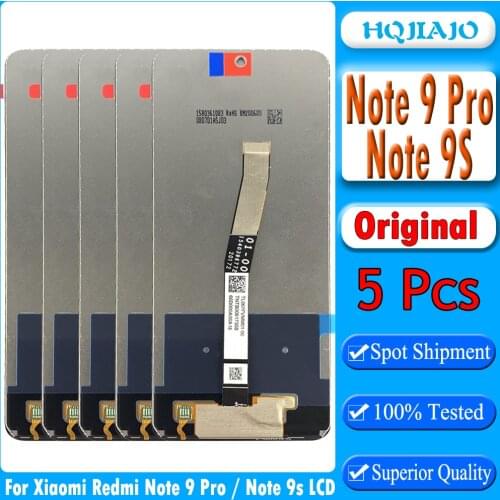 5pcs Original LCD For Xiaomi Redmi Note 9 Pro 4G LCD Display Touch Screen Digitizer For Note 9s LCD Screen Touch Parts