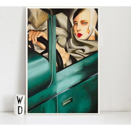Abstract Canvas Paintings Woman Driving Wall Art Prints Poster Living Room Decor Decorative Paintings On The Wall Home Decor
