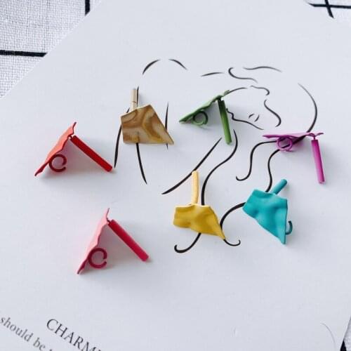 DIY accessories wholesale trendy 2021 daily spray painting sweet color small fresh spray painting material Earrings