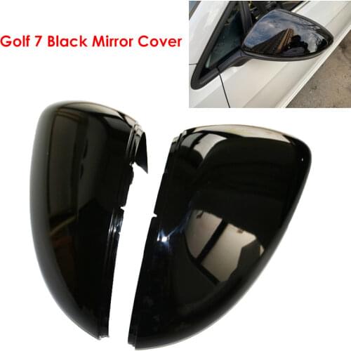 For VW Golf 7 Black Mirror Cover Rearview Side Mirror Cap S Line 5G0 857 538E 5G0 857 537E