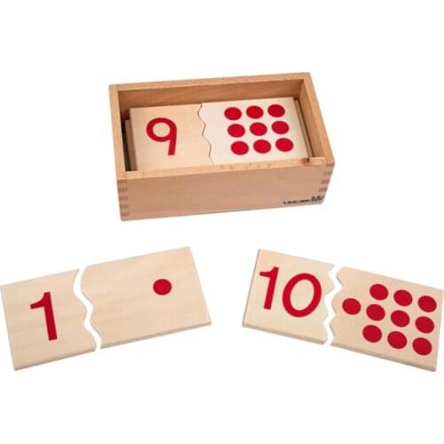 Montessori Wooden Mathematics Materials Number Puzzle 1-10 Toys