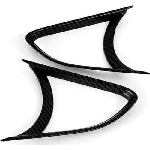 For Mazda 3 Axela 2019 2020 ABS Carbon Fiber Car Dashboard Front Side Air Condition Vent Outlet Cover Trim Frame Car Accessories