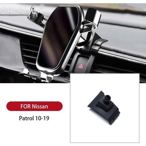 For NISSAN Patrol Y62 Armada 2010 2011 2012 2013 2014-2019 Auto Accessories Car Smartphone Holder Air Vent Cradles Mounts Stand