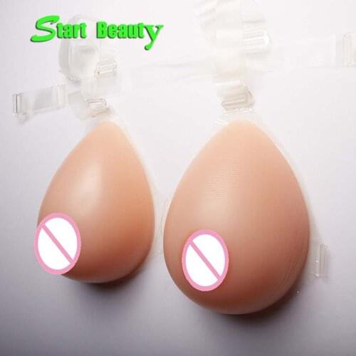 E Cup 1800g/pair Gel Breast Form Crossdresser Realistic silicone breast forms Boobs Tits with bra strap drag queen