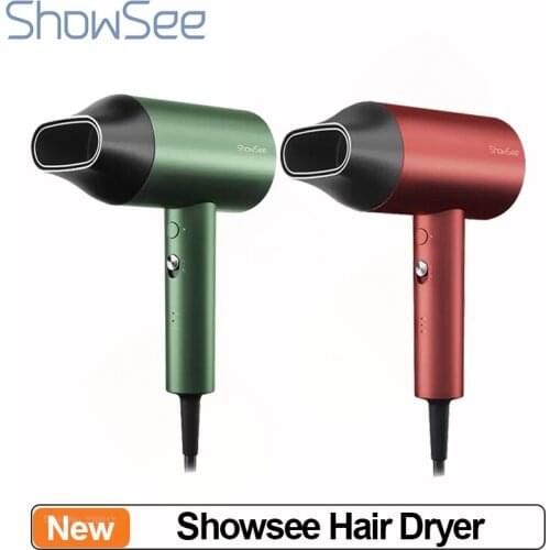 ShowSee Constant Temperature Hair Dryer Negative Ion Hair Dryer 1800W Styling Tool 3 Speed 3 Heat Settings Portable Hair Dryer