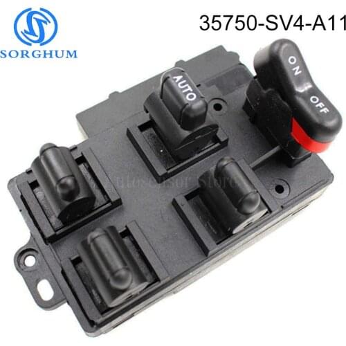 New 35750-SV4-A11 Master Power Window Switch Driver Side Left LH For 90-97 Accord