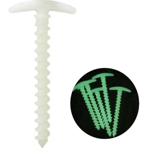 10PCS Tent Nail With Luminous Effect 14.5cm Nylon Plastic Threaded Nail Camping Equipment Tent Peg