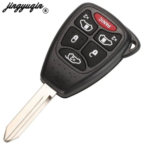 Jingyuqin (5+1) 6 Buttons Remote Car Key Shell Cover FOB For CHRYSLER Town & Country Grand Caravan Sebring Dodge Jeep With Pad