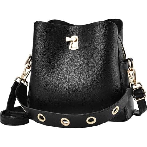 Fashionable Purses and Handbags Western Style Female Bag Simple Elegant Shoulder Messenger Bag Solid Color Causal Sling Bag