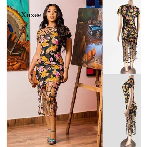 Fashion Hollow Out Midi Dress Temperament Slim Fit Bodycon Patchwork Asymmetry Stitching Short Sleeve Women Dresses Clothing