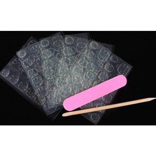 False Nails Sticker Clear Double-Side Adhesive Tapes Stickers Press On Fake Nail Tips Extension Stick Tools Silicone Gel Paste