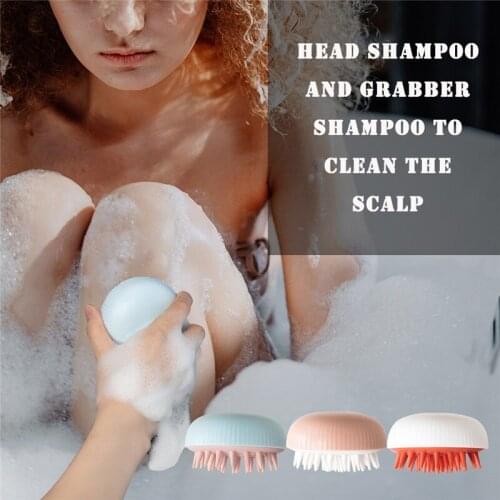 Head Body Scalp Massage Brush Silicone Shampoo Brush Hair Washing Comb Shower Bath SPA Massage Brush Hair Brush Grooming Comb