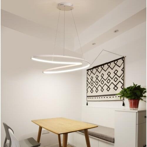 New Arrival Modern led Pendant lights for living room dining room led lamp Matte Black/White 90-260V hanging lustre Pendant lamp