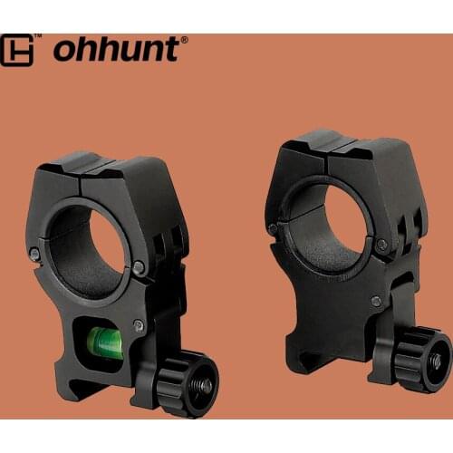 Ohhunt 2 Pcs Hunting Scope Mount 1 Inch 25.4mm 30mm Bubble Level with 20mm Picatinny Weaver Rail Mounts for Rifle Riflescope