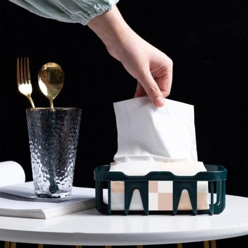 Wall-mounted Toilet Paper Rack Hollow Tissue Holder Good Ventilation Bathroom Shelf PP Bath Tray Kitchen/Bathroom Accessories