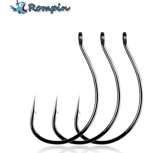 Rompin 20pcs/bag 8003 wacky Black Nickel Fishing Hook Worm WACKY RIG Lure Soft Bait Fishhook lead head Hooks Drop-shot Rig